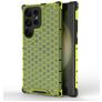 Mobigear Honeycomb Coque Samsung Galaxy S24 Ultra Coque arrière Rigide Anti-Chocs - Vert