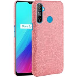 Mobigear Croco Coque Realme C3 Coque arrière Rigide - Rose