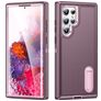 Mobigear Rugged Stand Samsung Galaxy S23 Ultra Plastique rigide Coque arrière Antichoc avec béquille - Violet