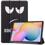 Mobigear Tri-Fold Coque Samsung Galaxy Tab S6 Lite Etui - Do Not Touch