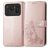 Mobigear Clover Housse Xiaomi Mi 11 Ultra Etui Porte-Monnaie - Rose doré