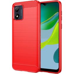 Mobigear Brushed Slim Motorola Moto E13 TPU souple Coque arrière - Rouge