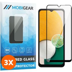 Mobigear Premium Samsung Galaxy A13 5G Verre trempé Protection d'écran - Compatible Coque - Noir (Lot de 3)