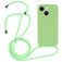 Mobigear Lanyard iPhone 14 Coque avec cordon en Silicone - Vert