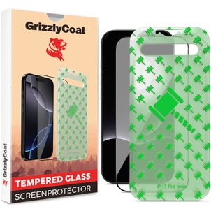GrizzlyCoat Easy Align iPhone 17 Pro Verre trempé Protection d'écran - Compatible coque + Cadre de pose