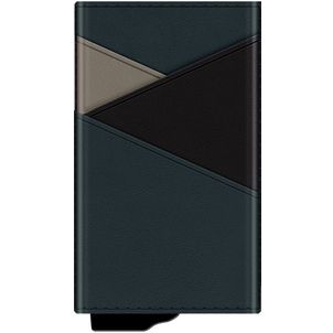 Valenta Snap - Porte Cartes en en Cuir véritable - 9 Cartes - Bleu