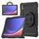 Mobigear RingGuard Samsung Galaxy Tab S10 Ultra Plastique rigide / Silicone Coque arrière + Porte-stylet + Bandoulière + Support - Noir
