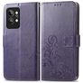 Mobigear Clover Housse Realme GT2 Pro Etui Porte-Monnaie - Violet