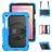 Mobigear SureGrip XGuard Coque Samsung Galaxy Tab S11 Coque arrière en Plastique rigide,Silicone + Porte-crayon + Bandoulière + Support Amovible - Bleu