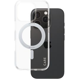 CARE by PanzerGlass Feature Case Coque iPhone 16 Pro MagSafe Coque arrière Rigide - Transparent / Argent