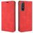 Mobigear Retro Slim Housse OPPO Reno 3 Pro Etui Porte-Monnaie - Rouge