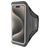 Mobiparts Comfort Fit Brassard Téléphone iPhone 15 Pro Brassard Coque de Sport en Neoprène - Noir