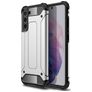 Mobigear Outdoor Coque Samsung Galaxy S21 FE Coque arrière Rigide Anti-Chocs - Argent