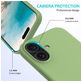 Mobigear Rubber Touch Coque iPhone 16 Coque arrière en Silicone - Vert