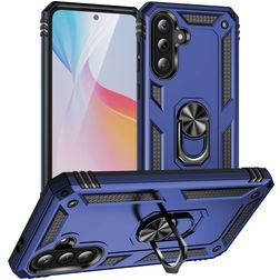 Mobigear Armor ring Coque Samsung Galaxy A36 Coque arrière Rigide Anti-Chocs avec Anneau-Support - Bleu