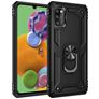 Mobigear Armor Ring Coque Samsung Galaxy A41 Coque arrière Rigide Anti-Chocs avec Anneau-Support - Noir