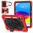 Mobigear SureGrip Xtreme Coque iPad 10 (2022) Coque arrière en Plastique rigide,Silicone + Porte-crayon + Bandoulière + Support Amovible - Rouge