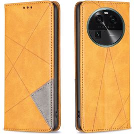 Mobigear Rhombus Slim Housse OPPO Find X6 Etui - Cognac
