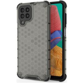 Mobigear Honeycomb Coque Samsung Galaxy M33 Coque arrière Rigide Anti-Chocs - Noir