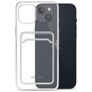Mobilize Gelly Card Coque Transparente iPhone 14 Plus Coque arrière en TPU Souple avec Porte-Cartes - Transparent