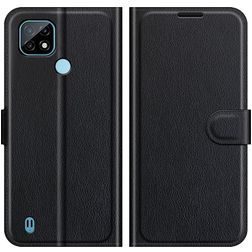 Mobigear Classic Housse Realme C21 Etui Porte-Monnaie - Noir