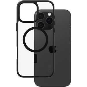 CARE by PanzerGlass Flagship Coque iPhone 16 Pro Max MagSafe Coque arrière Rigide - Transparent / Noir