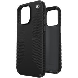Speck Presidio2 Grip Coque iPhone 15 Pro Max Coque arrière Rigide Anti-Chocs - Noir