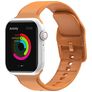 Mobigear Dashed Bracelet Silicone Apple Watch Fermeture boucle ardillon - 49/46/45/44 mm - Cognac