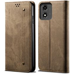 Mobigear Ranch Motorola Moto E14 Étui Portefeuille - Marron