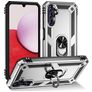 Mobigear Armor Ring Coque Samsung Galaxy A14 Coque arrière Rigide Anti-Chocs avec Anneau-Support - Argent