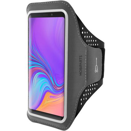 Mobiparts Comfort Fit Brassard Téléphone Samsung Galaxy A9 (2018) Brassard Coque de Sport en Neoprène - Noir