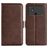 Mobigear Slim Magnet Housse POCO C40 Etui Porte-Monnaie - Marron