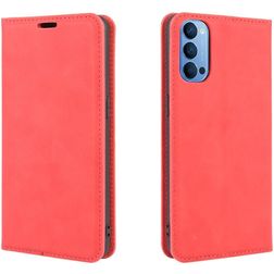Mobigear Retro Slim Housse OPPO Reno 4 Etui Porte-Monnaie - Rouge