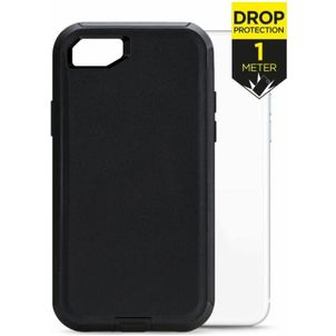 Mobilize Defender Coque iPhone SE (2022) Coque arrière Rigide Anti-Chocs - Noir