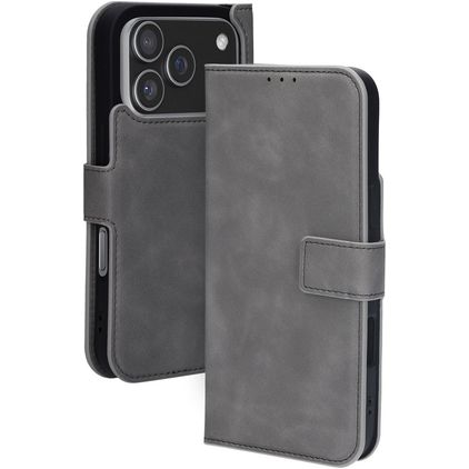 Mobiparts Classic Wallet iPhone 17 Pro MagSafe Étui - Granite Grey
