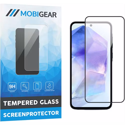 Mobigear Premium Samsung Galaxy A35 Verre trempé Protection d'écran - Compatible Coque - Noir