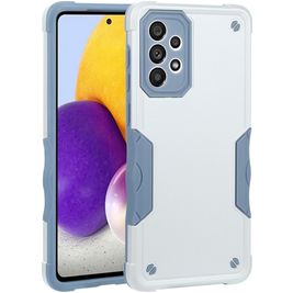 Mobigear Non-slip Armor Coque Samsung Galaxy A73 Coque arrière Rigide Anti-Chocs - Blanc