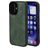 Mobiparts Classic Coque iPhone 16 MagSafe Coque arrière en TPU,Similicuir - Emerald Green