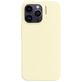 Nudient Base Coque iPhone 14 Pro Max Coque arrière en Silicone - Pale Yellow