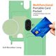 Mobigear Lanyard Card iPhone 16 Plus Coque avec cordon en Silicone et Porte-Cartes - Vert