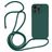 Mobigear Lanyard iPhone 14 Pro Max Coque avec cordon en Silicone - Vert foncé
