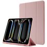 Mobigear Tri-Fold Gel Coque iPad Pro 13 Pouces (2025) Etui en TPU,Similicuir + Porte-crayon - Rose