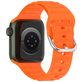 Mobigear Bumpy Bracelet Silicone Apple Watch Fermeture boucle ardillon - 49/46/45/44 mm - Orange