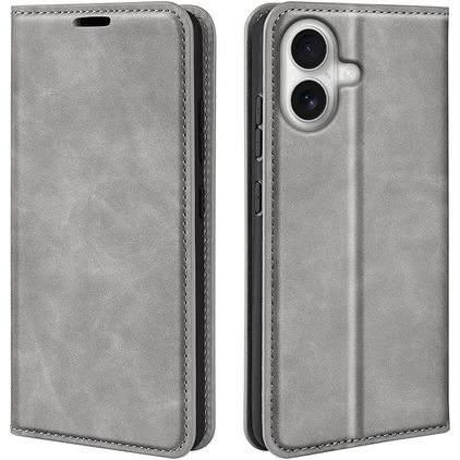 Mobigear Retro Slim Housse iPhone 17 Etui Porte-Monnaie - Gris