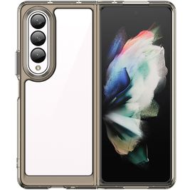 Mobigear Crystal Coque Samsung Galaxy Z Fold 4 Coque arrière Rigide - Transparent / Gris