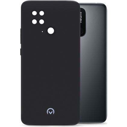 Mobilize Rubber Gelly Coque Xiaomi Redmi 10C Coque arrière en TPU Souple - Matt Black