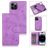 Mobigear Wallet Housse iPhone 15 Pro Etui avec Coque Détachable Porte-Monnaie - Violet