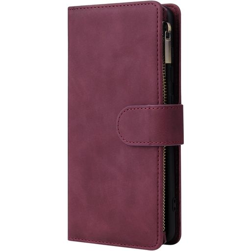 Mobigear Zipper Housse Samsung Galaxy A51 Etui Porte-Monnaie - Rouge