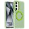 Mobigear Shockproof Samsung Galaxy S24 FE MagSafe Plastique rigide Coque arrière - Vert