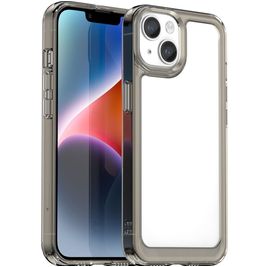 Mobigear Crystal Coque iPhone 15 Plus Coque arrière Rigide - Transparent / Gris
